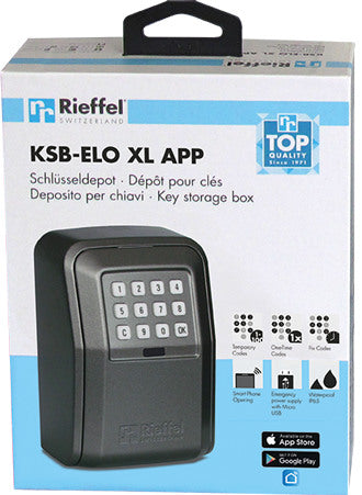 RIEFFEL SWITZERLAND Schlüsseldepot 10.5x14.5x55cm KSBELOXLAPP mit Elektronikschloss, App