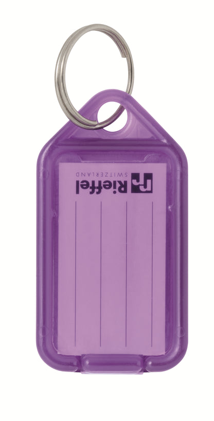 RIEFFEL SWITZERLAND Schlüsseletiketten 38x22mm KT 1000 LILA lila 100 Stück