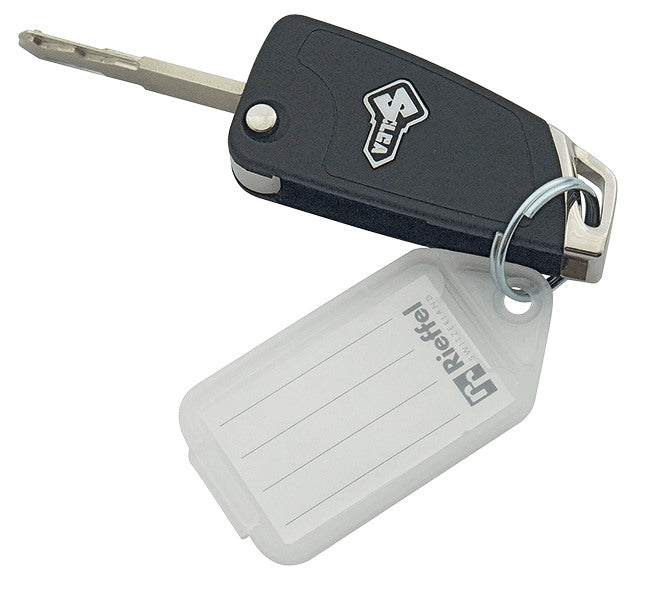 RIEFFEL SWITZERLAND Schlüsseletiketten 38x22mm KT 1000 NEON STV neon ass., Display 100 Stück