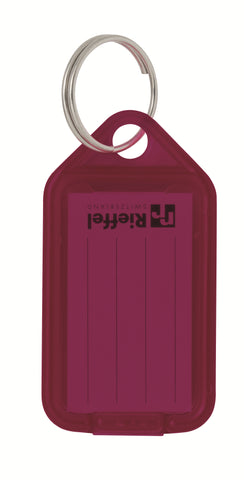 RIEFFEL SWITZERLAND Schlüsseletiketten 38x22mm KT 1000 RUBINROT rubinrot 100 Stück