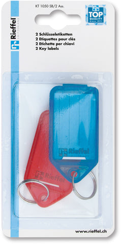 RIEFFEL SWITZERLAND Schlüsselschilder KT 1050 SB/2 ASS. 53x31mm 2 Stück