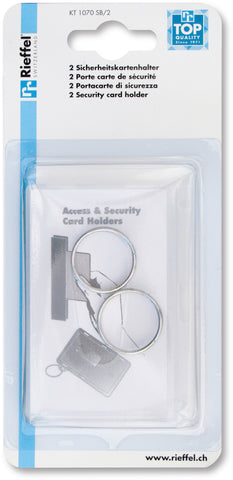 RIEFFEL SWITZERLAND Batch-Kartenanhänger KT 1070 SB/2 transparent 2 Stück