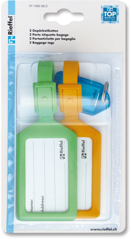RIEFFEL SWITZERLAND Gepäckanhänger KT 1080 SB/2 ass. 2 Stück