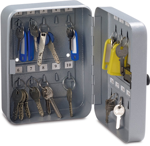 RIEFFEL SWITZERLAND Schlüsselkasten VT silber VT-SK 20 Z SILBER 20×16×8cm, 20 Haken