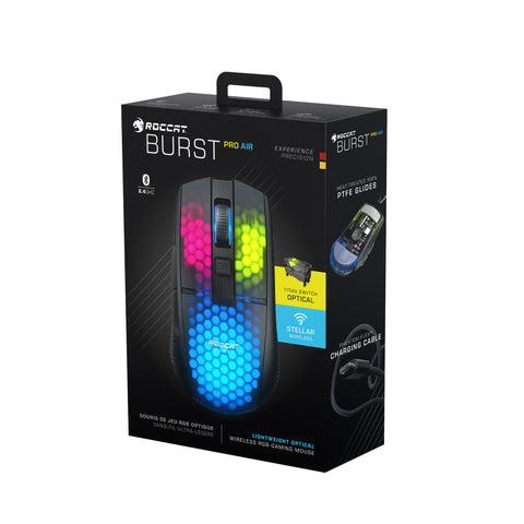 ROCCAT Burst Pro Air RGB Gam. Maus ROC-11-431 Wirel.Titan switch opt.Black