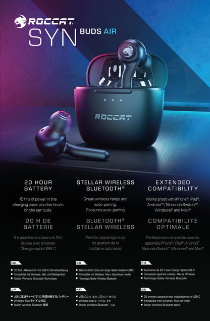 ROCCAT SYN Buds Air TWS Ear Buds ROC-14-102-02 black