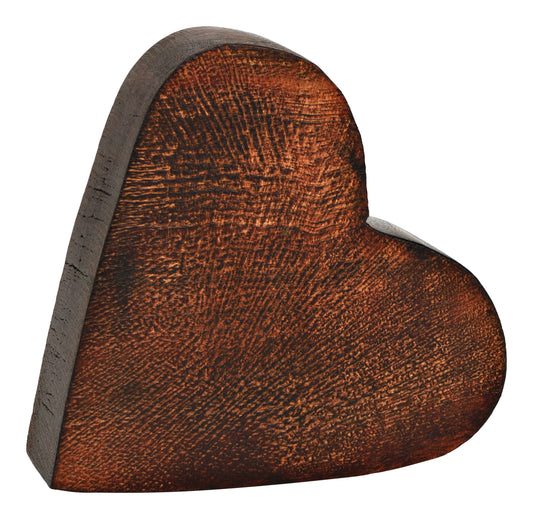 ROOST Herz aus Mangoholz 10036838 braun 14x13x4cm