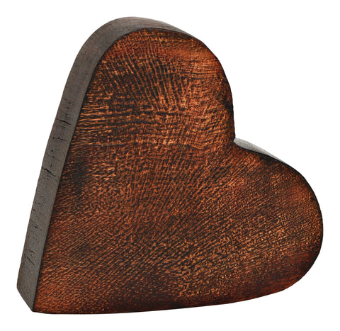 ROOST Herz aus Mangoholz 10036838 braun 14x13x4cm