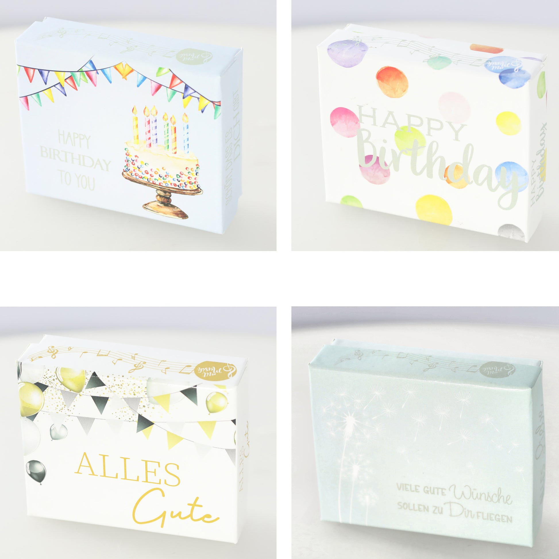 ROOST Geldgeschenk 9x9cm 10039643 Musikbox, 4 assortiert