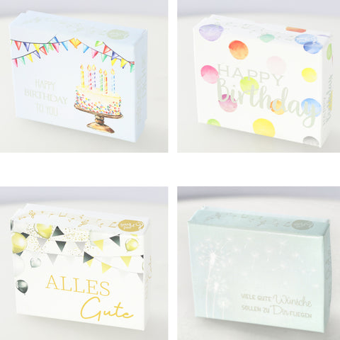 ROOST Geldgeschenk 9x9cm 10039643 Musikbox, 4 assortiert