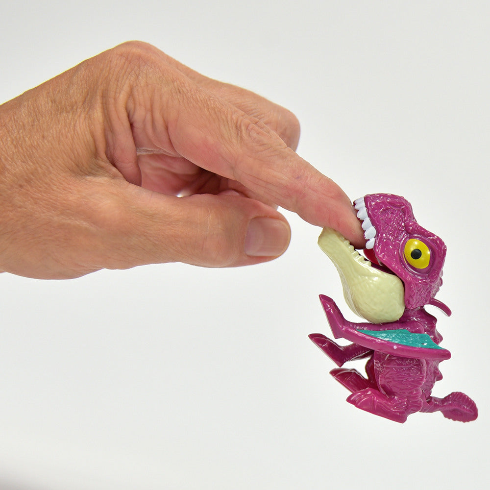 ROOST Fingerschnapper Dino 6x8x2,5cm 90515 8 assortiert