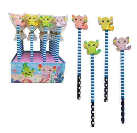 ROOST Bleistift mit Radierer AXRE-001 Axolotl, assortiert