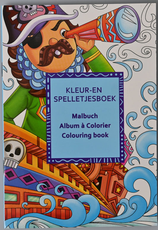 ROOST Malbuch Mini B103S 6 mini Farbstiften 11,5x16,5cm