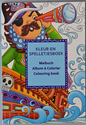 ROOST Malbuch Mini B103S 6 mini Farbstiften 11,5x16,5cm