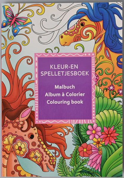 ROOST Malbuch Mini B103S 6 mini Farbstiften 11,5x16,5cm