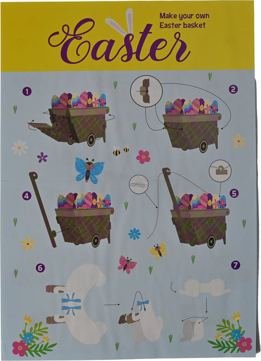ROOST Ostern Bastelset 26x29.5x0.5cm FC108 Make your own Easter Basket