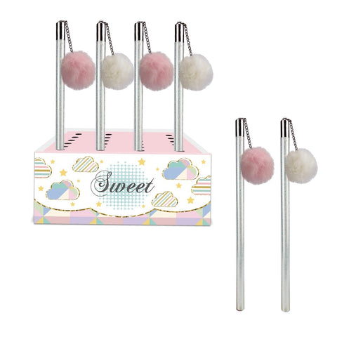 ROOST Bleistift Pom Pom HPTS-086 pink, weiss 2 ass.