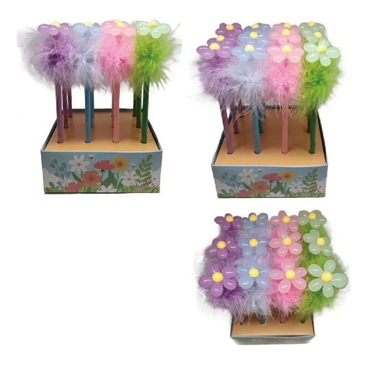 ROOST Bleistift mit Radierer HPTS-150 Flower, assortiert