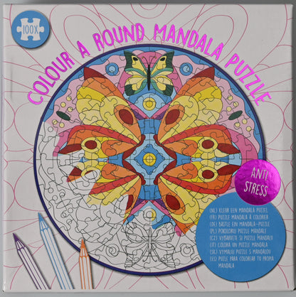 ROOST Mandala-Puzzle rund Flower PU91 rund, assortiert 25x25cm