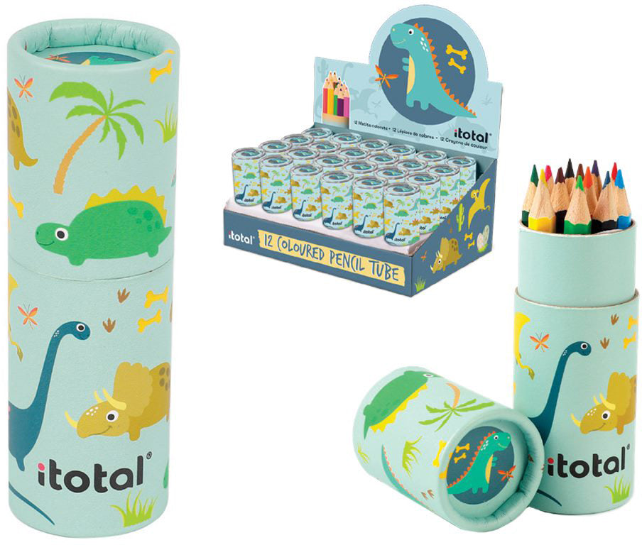 ROOST Farbstifte Dino XL2263 Runddose 12 Stück