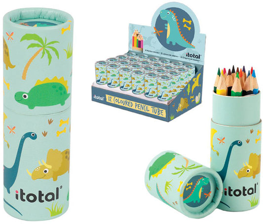 ROOST Farbstifte Dino XL2263 Runddose 12 Stück