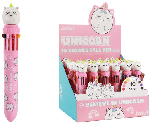 ROOST Multicolorstift Einhorn XL2370B 10 Farben