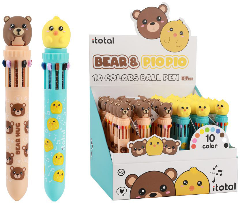 ROOST Multicolorstift Bär & Küken XL2370H 10 Farben