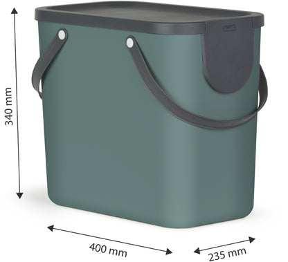 ROTHO Recyclingbox Albula 25l 1024905092 Mistletoe green 180x332x180mm