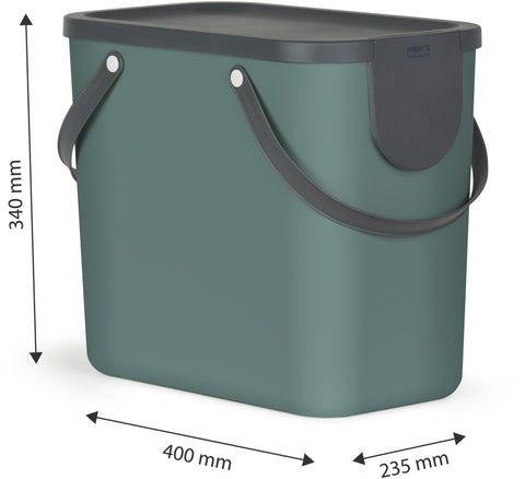 ROTHO Recyclingbox Albula 25l 1024905092 Mistletoe green 180x332x180mm