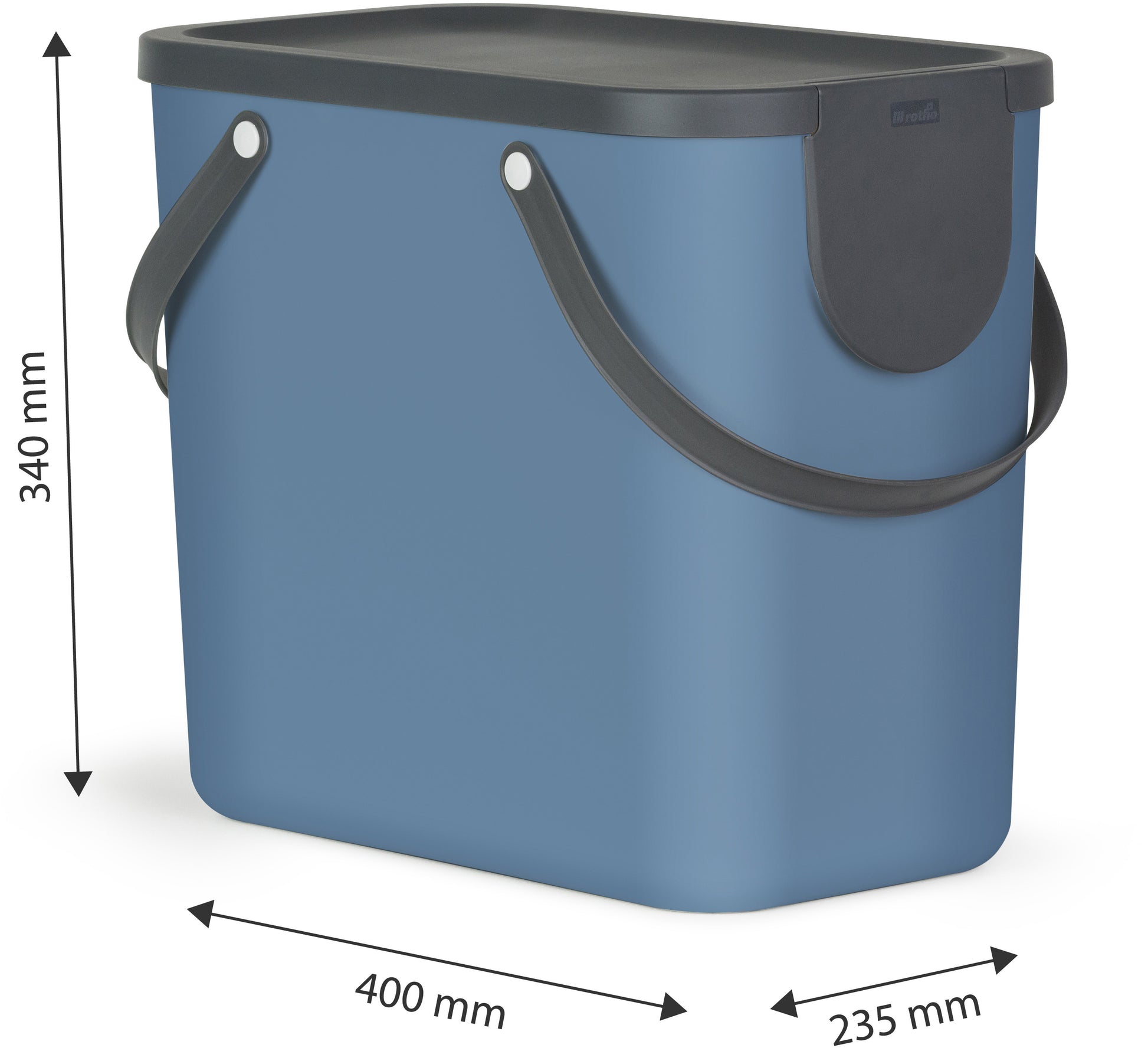 ROTHO Recyclingbox Albula 25l 1024906161 Horizon blue 180x332x180mm