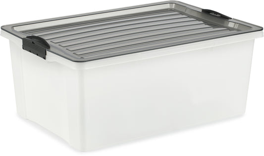 ROTHO Stapelbox Compact 38l 1767708812WS anthrazit/transparent