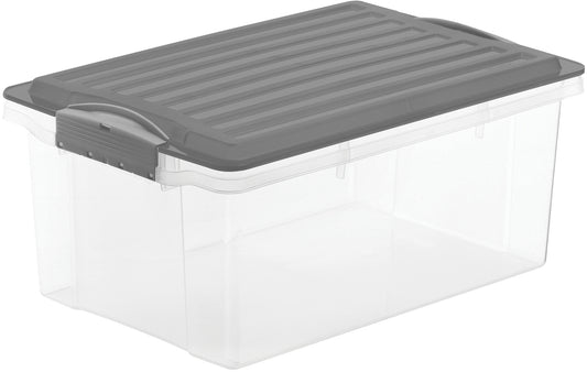 ROTHO Stapelbox Compact 13l 1776008812WS anthrazit/transparent