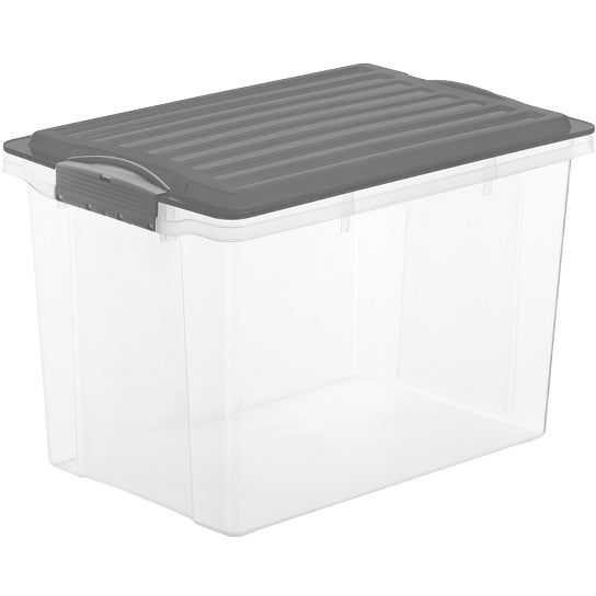 ROTHO Stapelbox Compact 19l 1776608812WS anthrazit/transparent