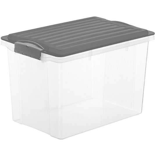 ROTHO Stapelbox Compact 19l 1776608812WS anthrazit/transparent