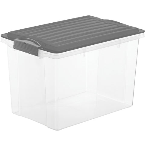 ROTHO Stapelbox Compact 19l 1776608812WS anthrazit/transparent