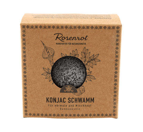 ROSENROT Konjac Sponge - Bamboo Charcoal