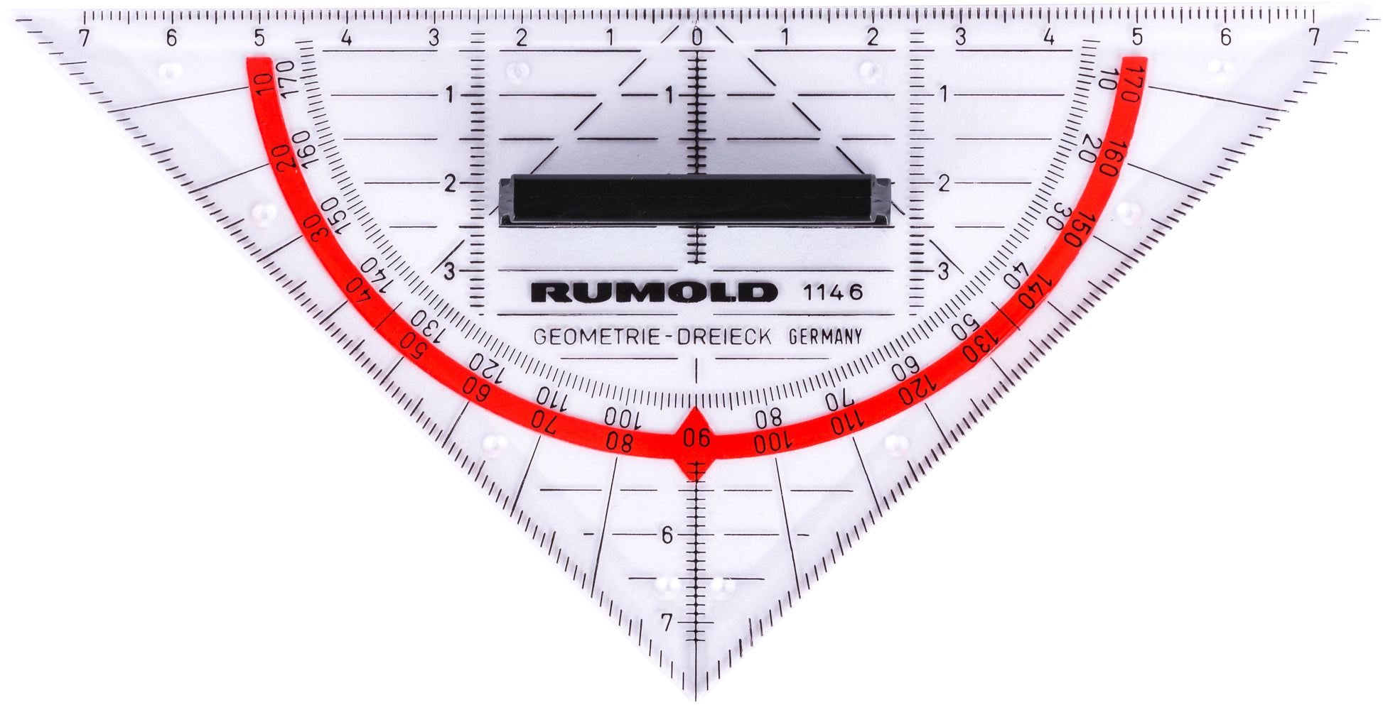 RUMOLD Geodreieck 14cm 1146 abnehmbarer Griff