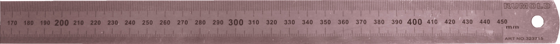RUMOLD Stahllineal 45cm 323715 0-Punkt Aussenkante schwer