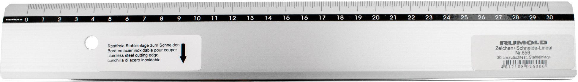 RUMOLD Zeichen-Schneidelineal 30cm 659/30 Alu