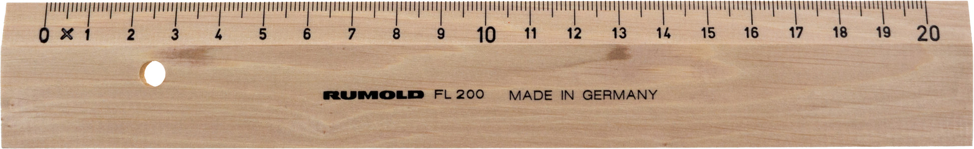 RUMOLD Flachlineal 20cm FL200/20 Buche