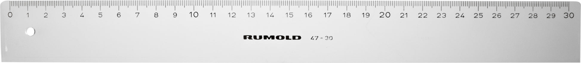 RUMOLD Flachlineal 30cm FL47/30 transparent
