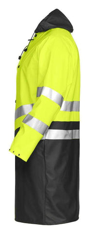 Herren Regenmantel- Warnschutzmantel  EN ISO 20471 KLASSE 3