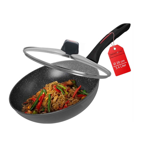 RL-FWN28 cm Antihaft-Wokpfanne mit Marmor-Beschichtung