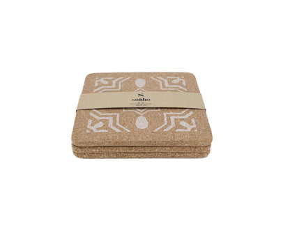 soñho Cortiça Azulejo Kork Topfuntersetzer 3er Set, 19 x 19 cm