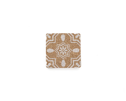soñho Cortiça Azulejo Kork Untersetzer 4er Set, 10 x 10 cm
