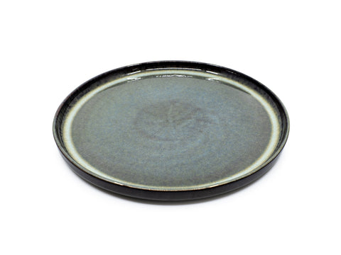 mumix - Antigo Plate - Handcrafted, petrol-teal glaze, 26 cm 🍽️✨