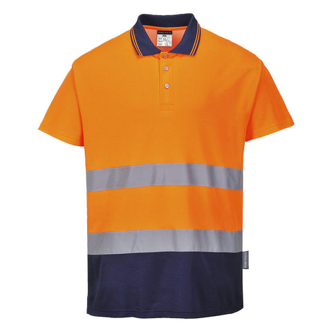 Portwest S174 Poloshirt – Orange/Marine – bequem & funktional