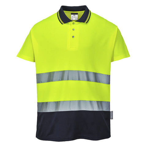 Portwest S174 Poloshirt – Gelb/Marine – bequem & funktional