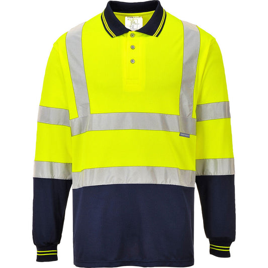 Portwest S279 Poloshirt – Gelb/Marine – bequem & funktional