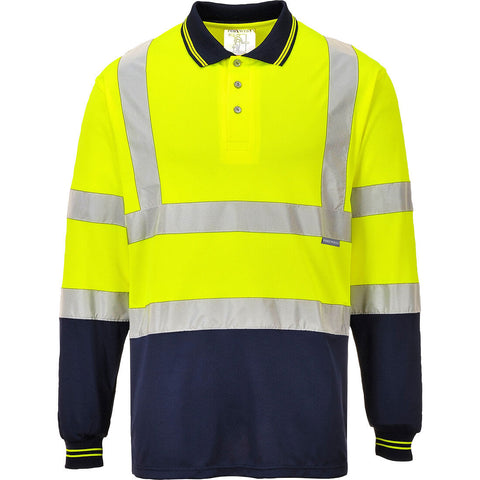 Portwest S279 Poloshirt – Gelb/Marine – bequem & funktional